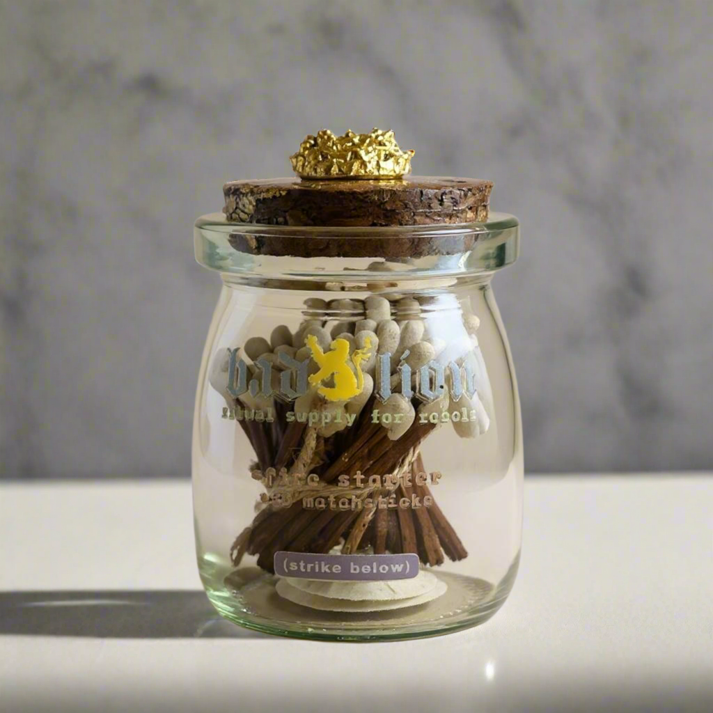 fire starter – gilded cork jar matches