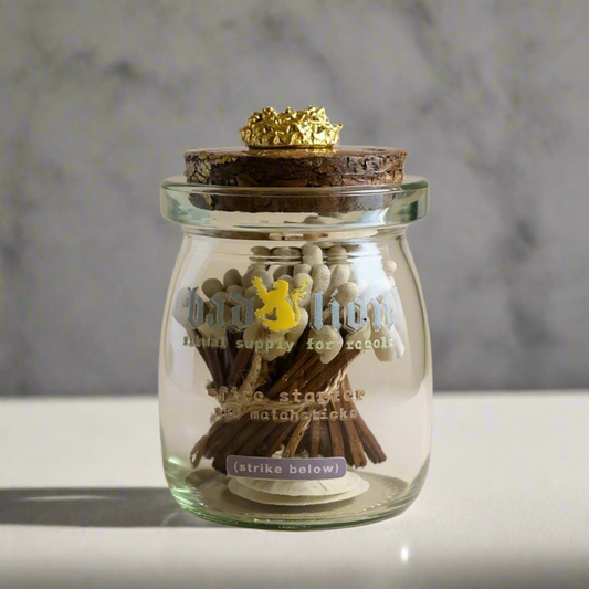 fire starter – gilded cork jar matches
