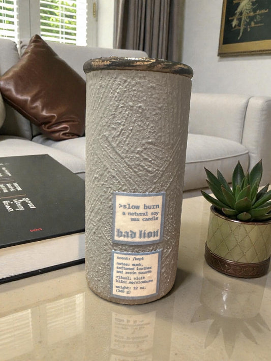 cool slate  12 oz slow burn candle