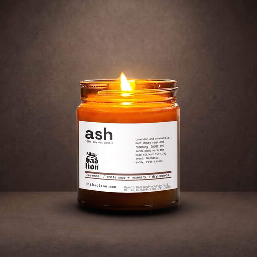 Ash 9 oz hand-poured candle - Bad Lion