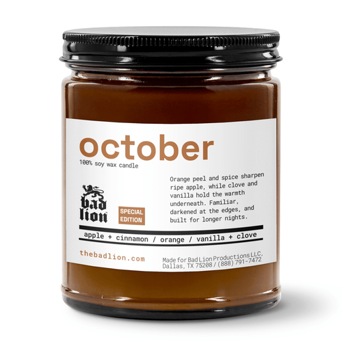 October 9 oz hand-poured candle - Bad Lion Productions LLC