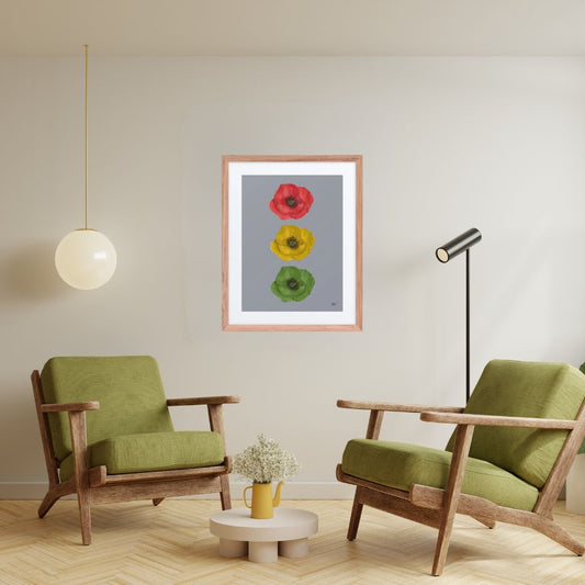 poppy signals / framed art print