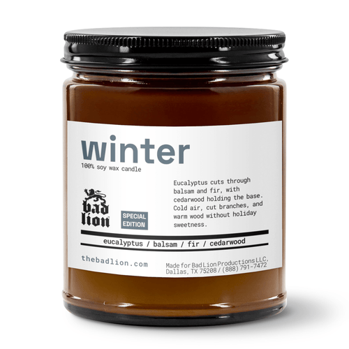Winter 9 oz hand-poured candle - Bad Lion Productions LLC