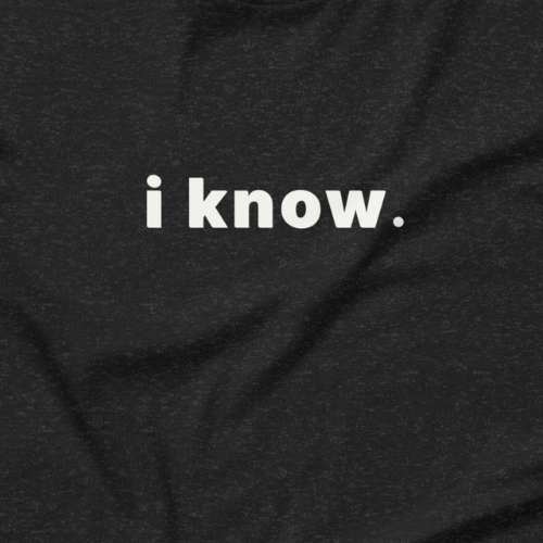 i know. t-shirt